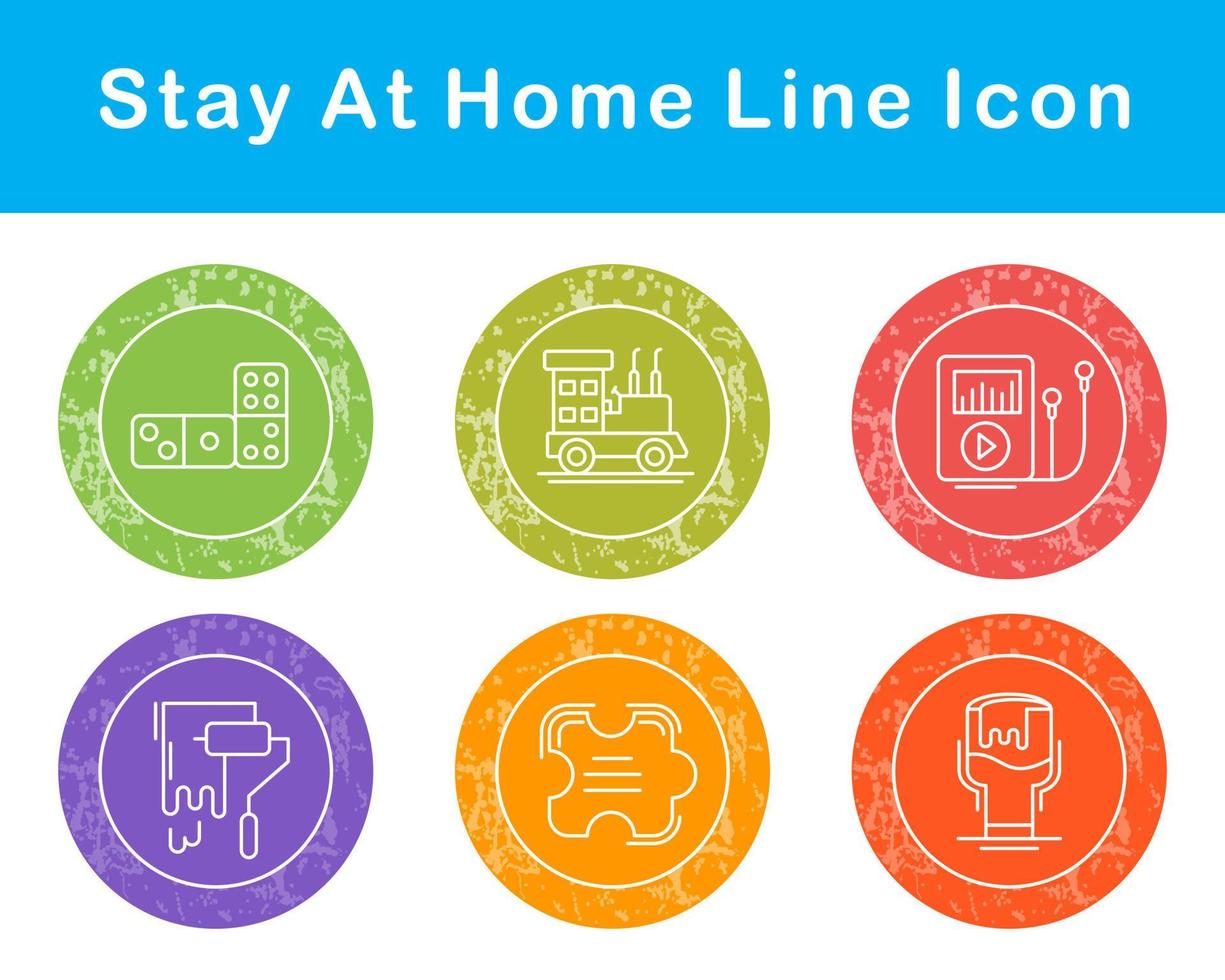 Stay At Home Vector Icon Set