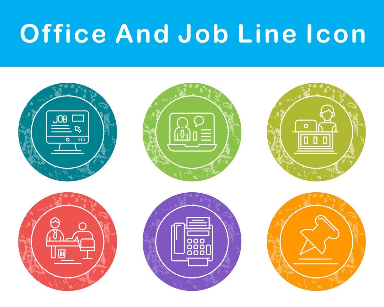 Work Office And Job Vector Icon Set