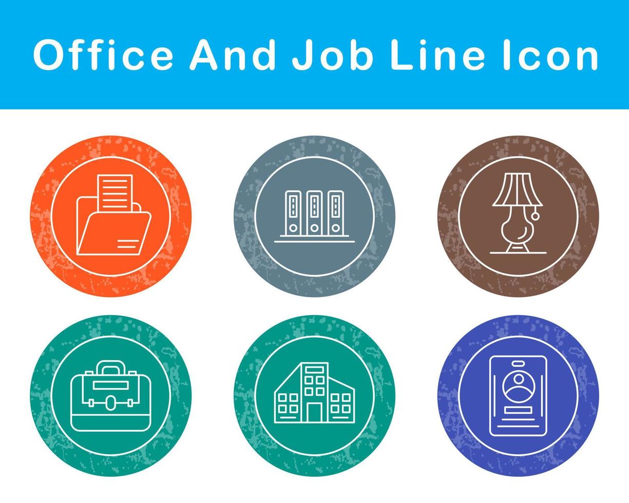 Work Office And Job Vector Icon Set