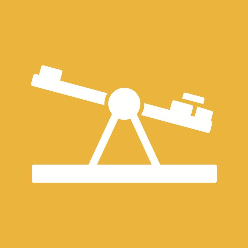 Seesaw Glyph Icon vector