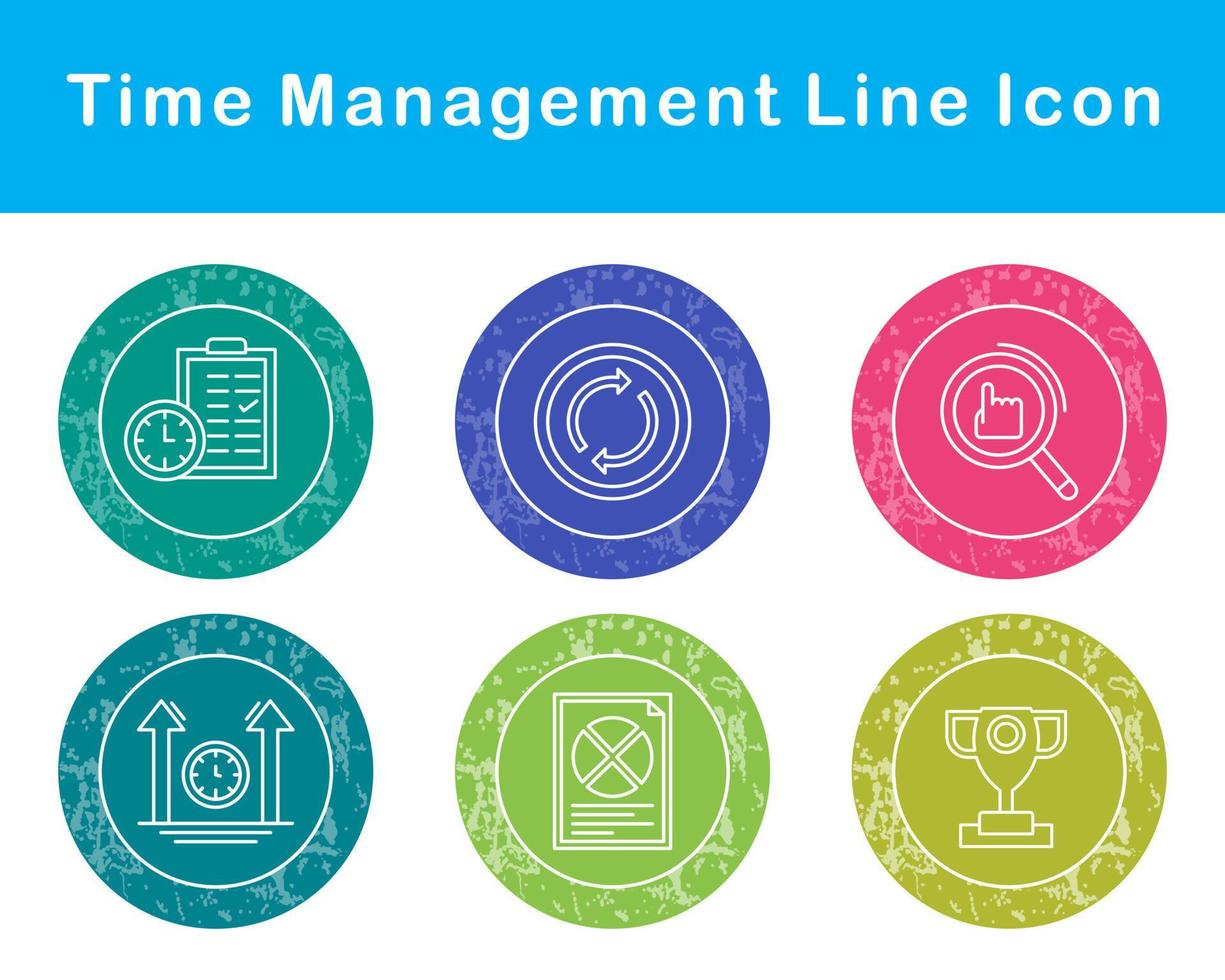 Time Management Vector Icon Set