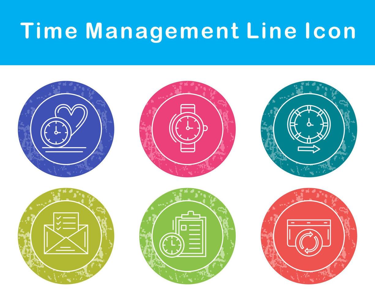Time Management Vector Icon Set