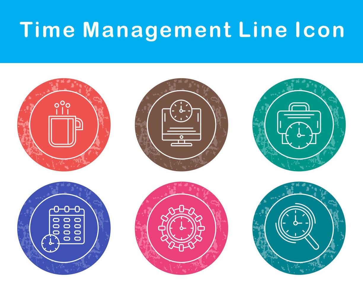 Time Management Vector Icon Set