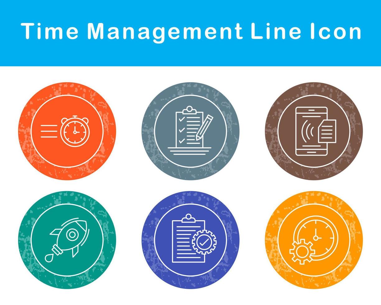 Time Management Vector Icon Set