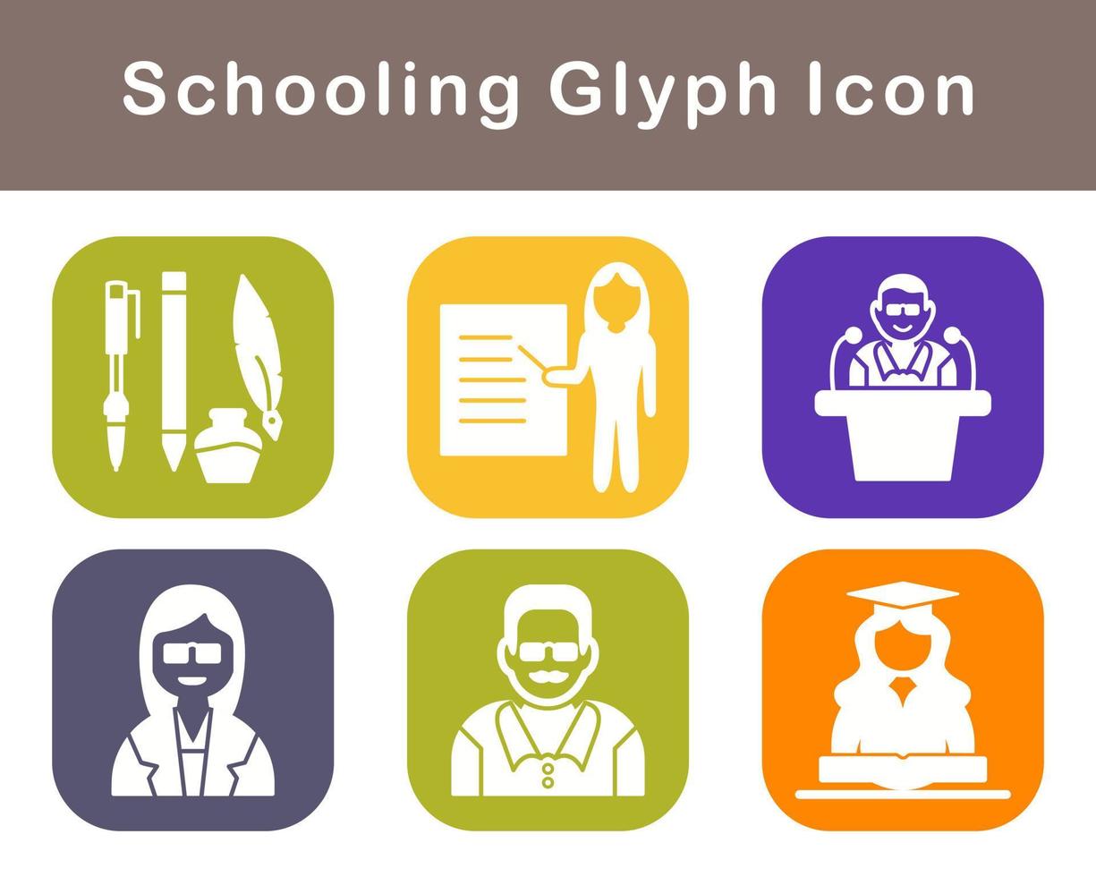 Schooling Vector Icon Set