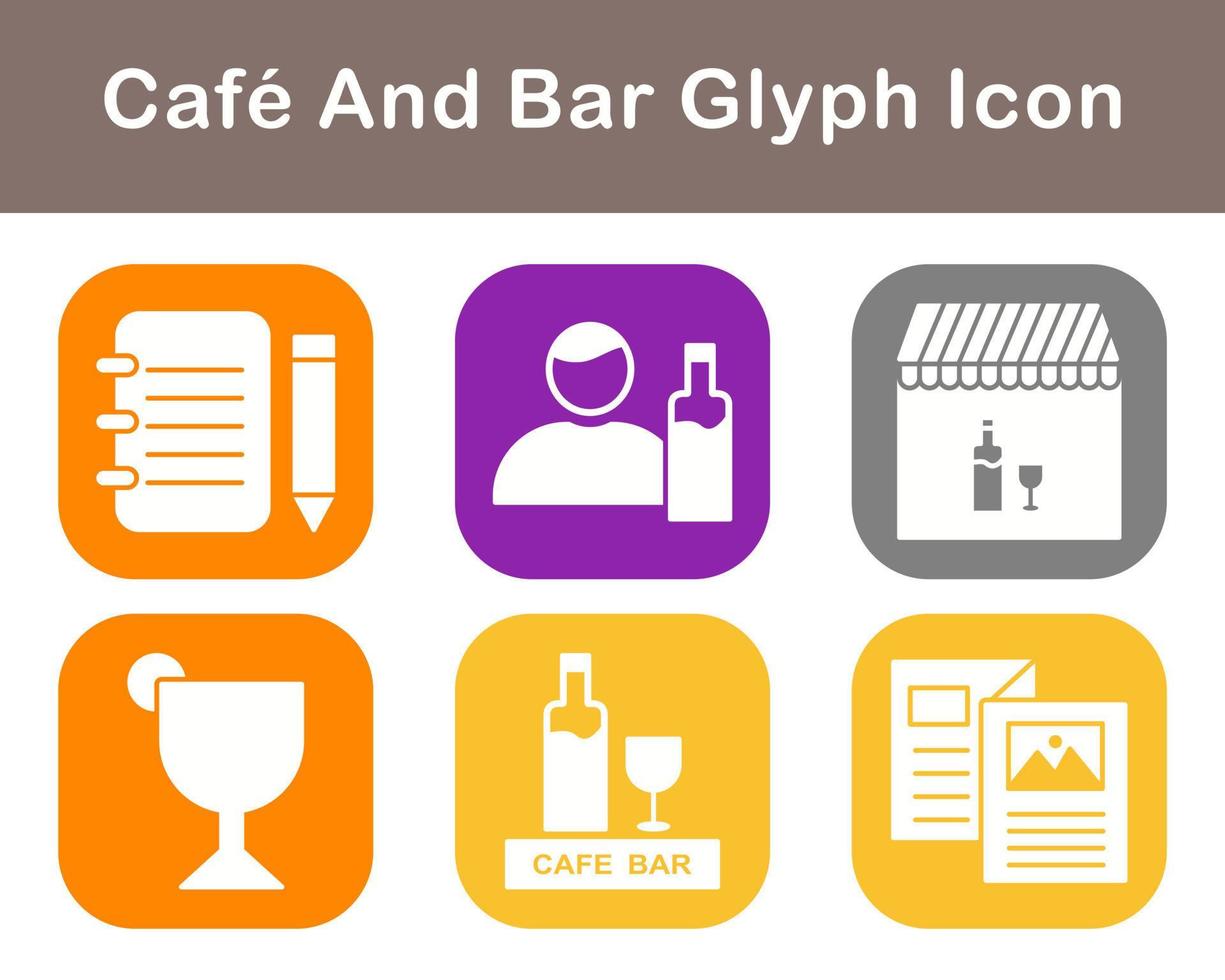 Cafe And Bar Vector Icon Set