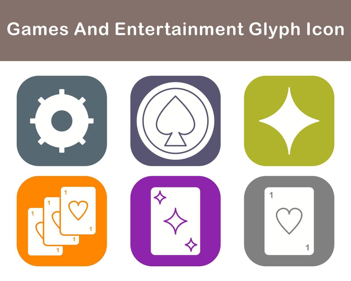 Games And Entertainment Vector Icon Set