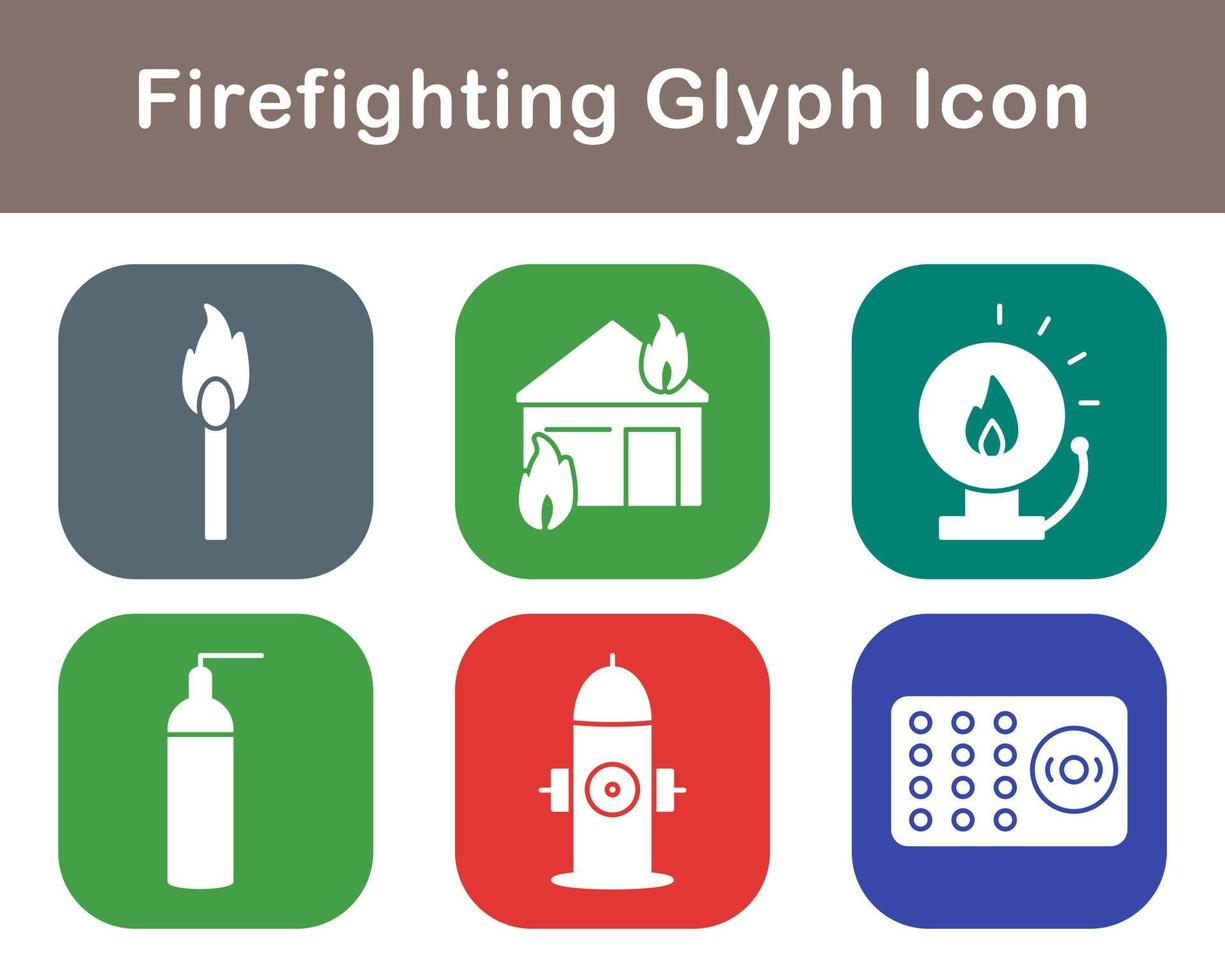 Firefighting Vector Icon Set