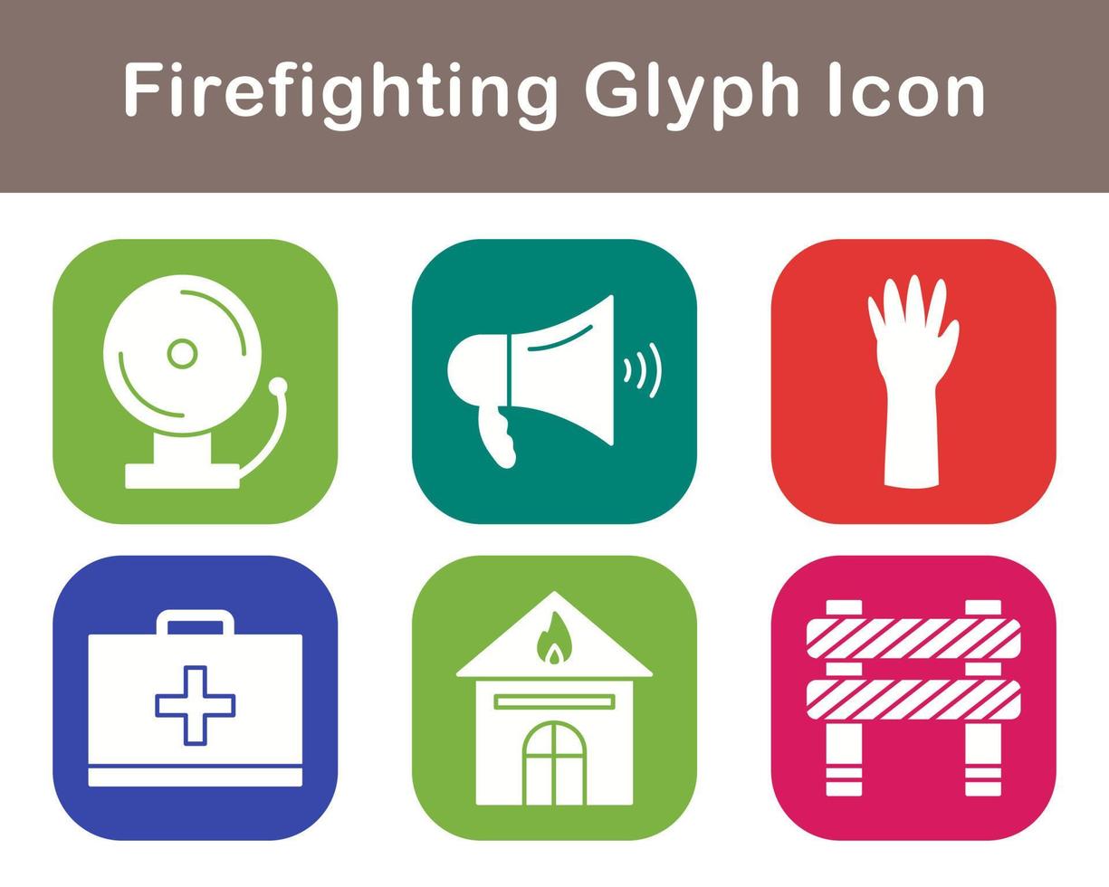 Firefighting Vector Icon Set