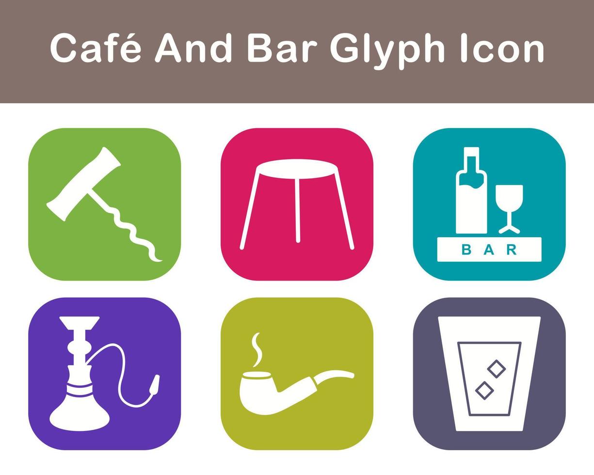Cafe And Bar Vector Icon Set
