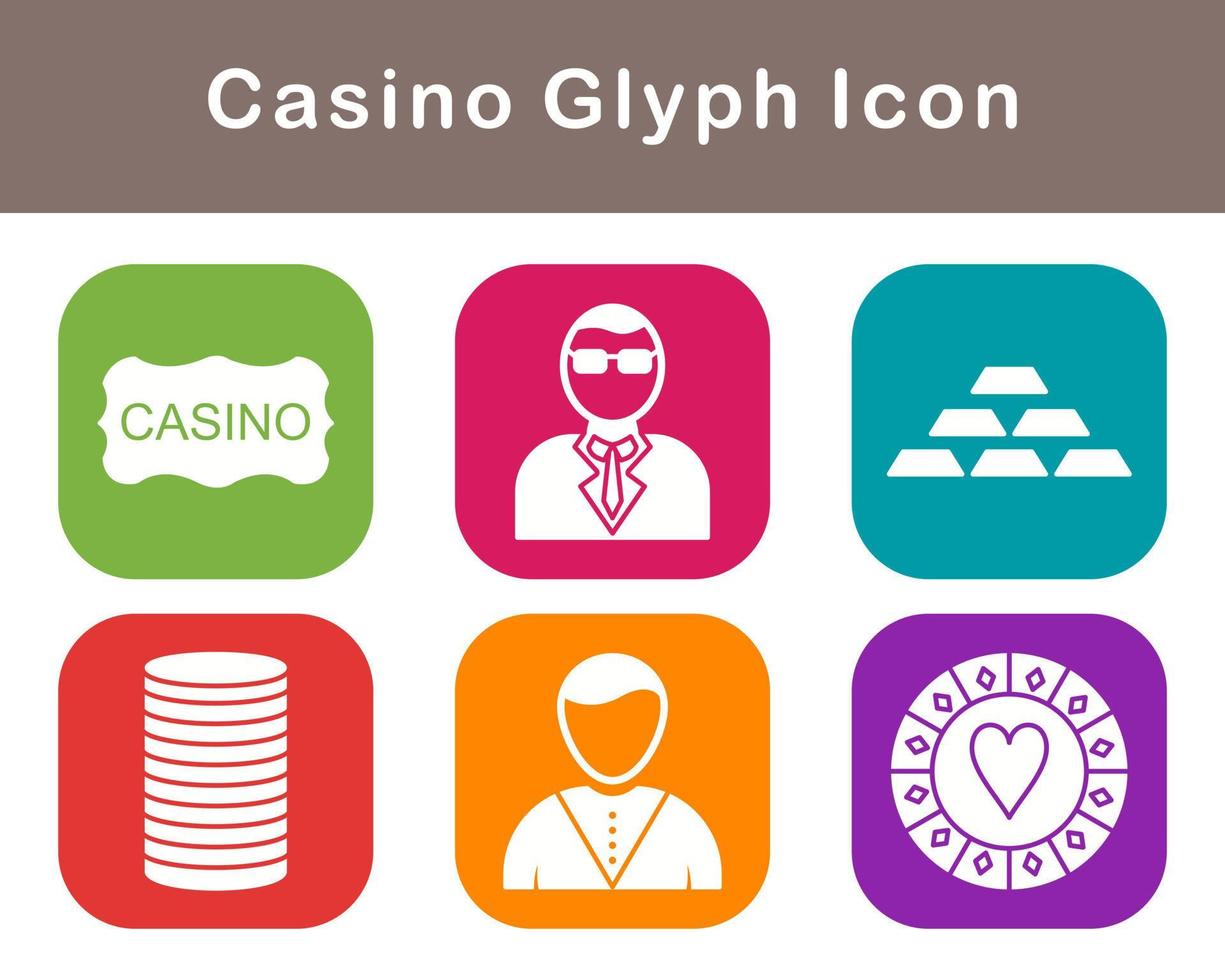 casino vector icono conjunto