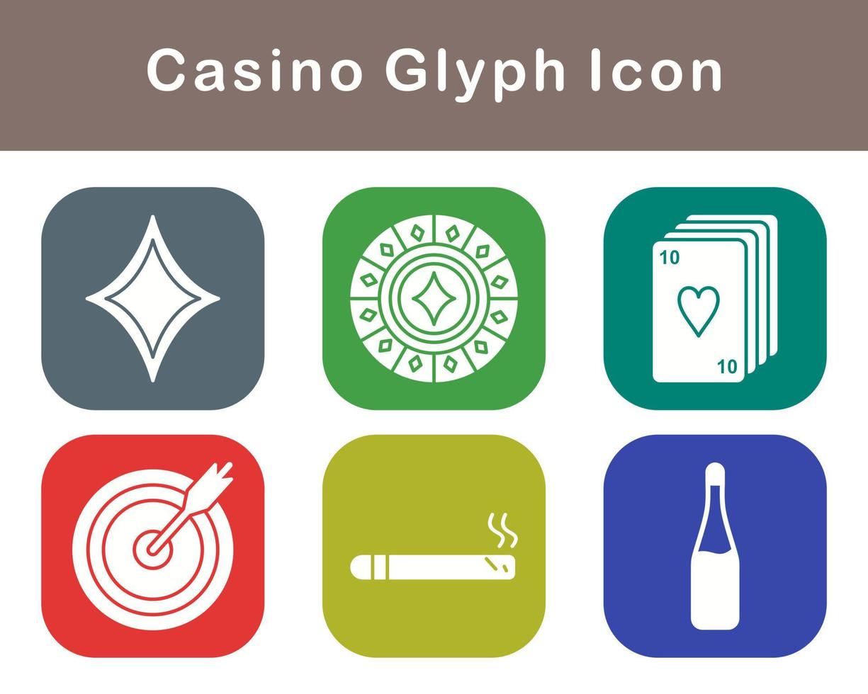 casino vector icono conjunto