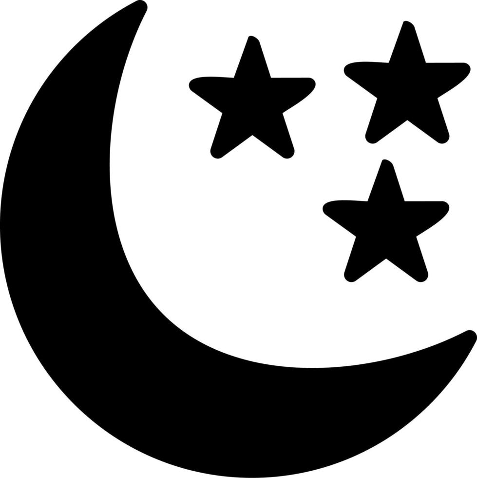 icono de vector de noche estrellada