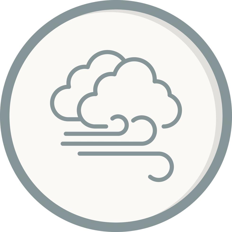 Cloudy Windy Vector Icon