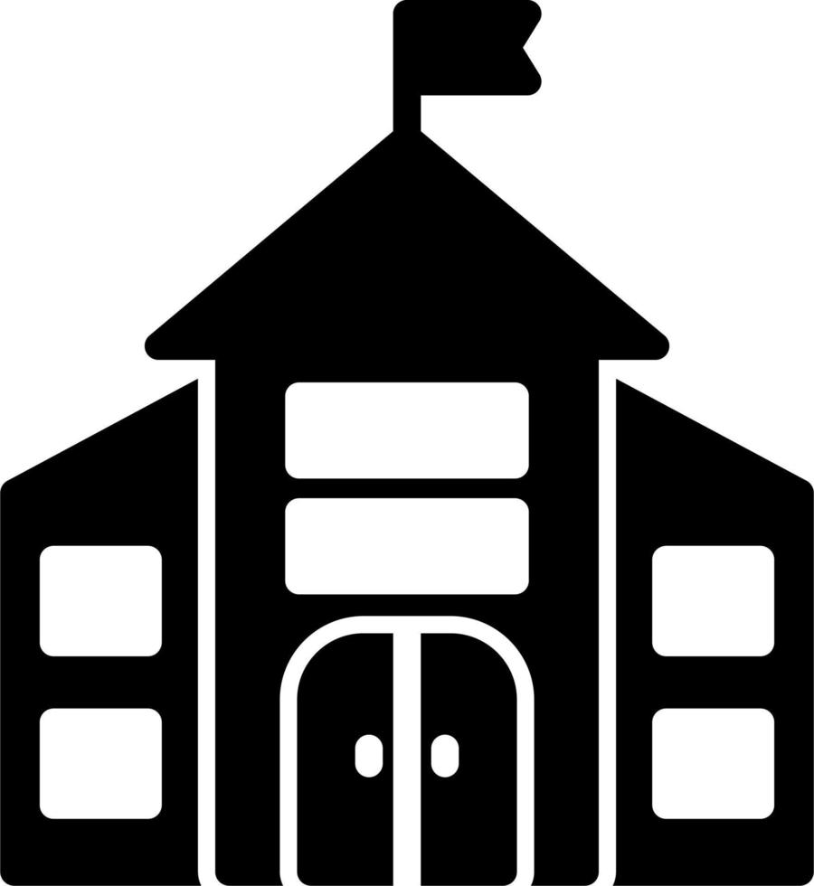 Kindergarten Building Vector Icon