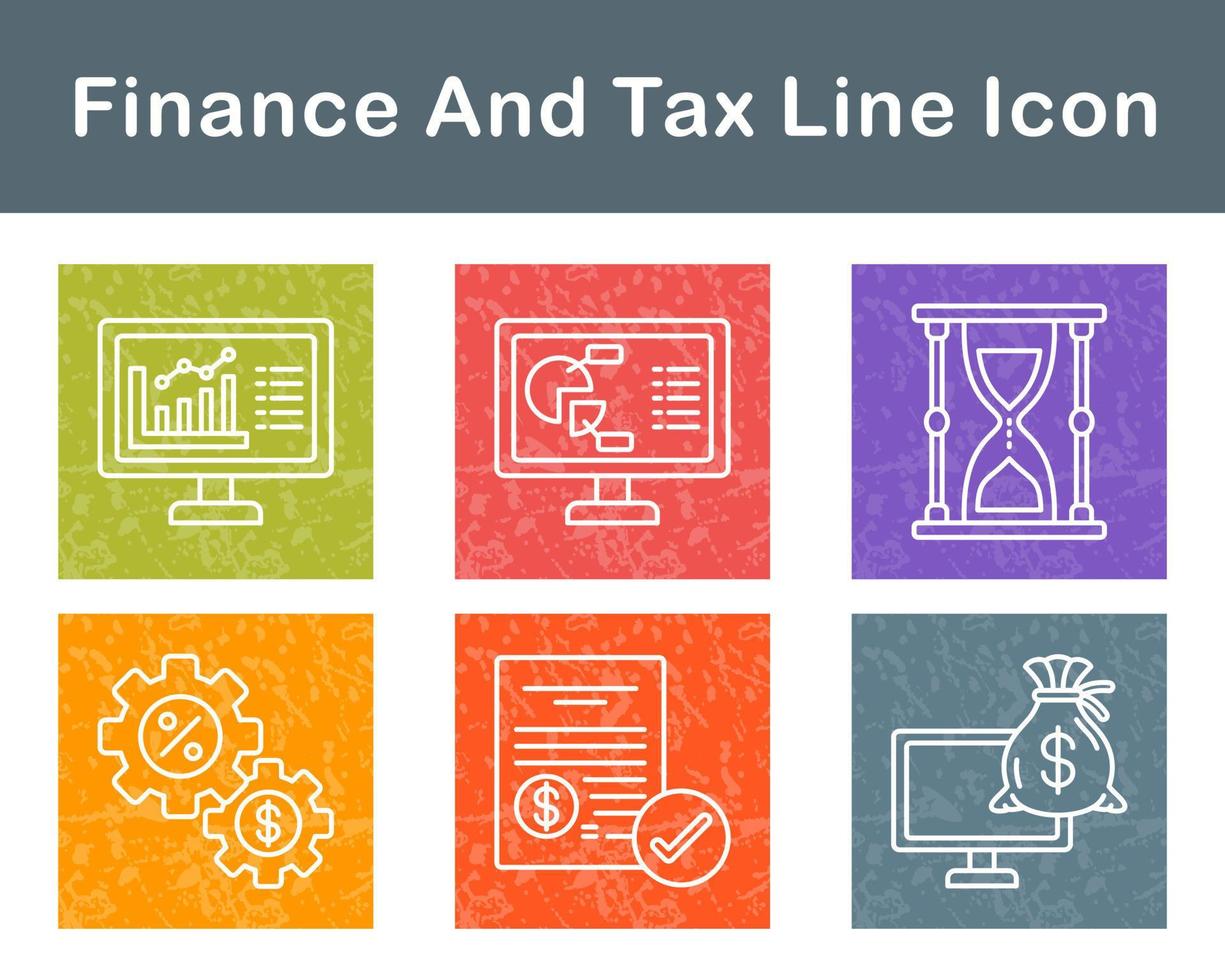 Finance And Tax Vector Icon Set