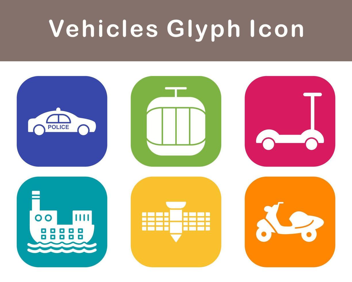 Vehicles Vector Icon Set