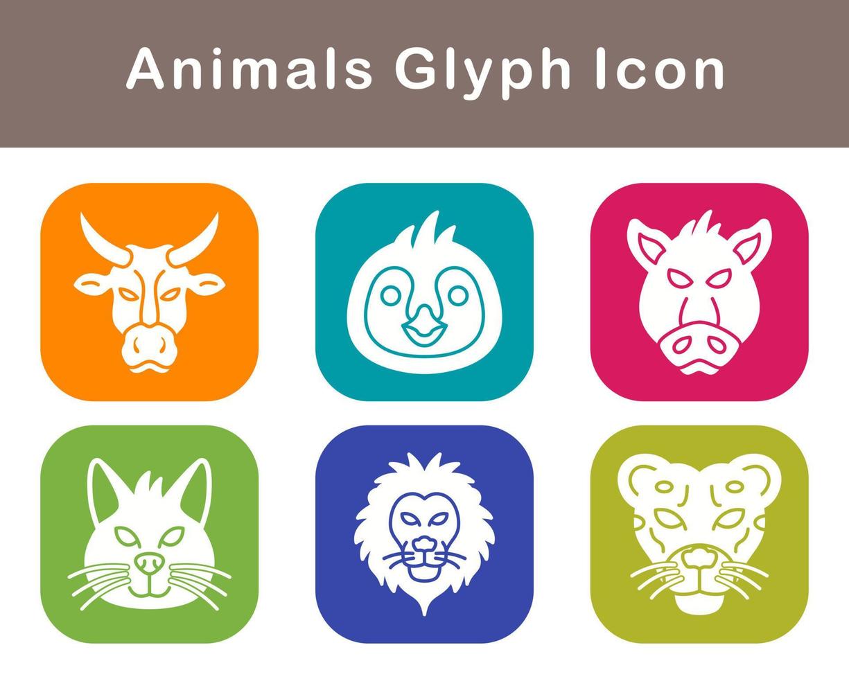 animales vector icono conjunto