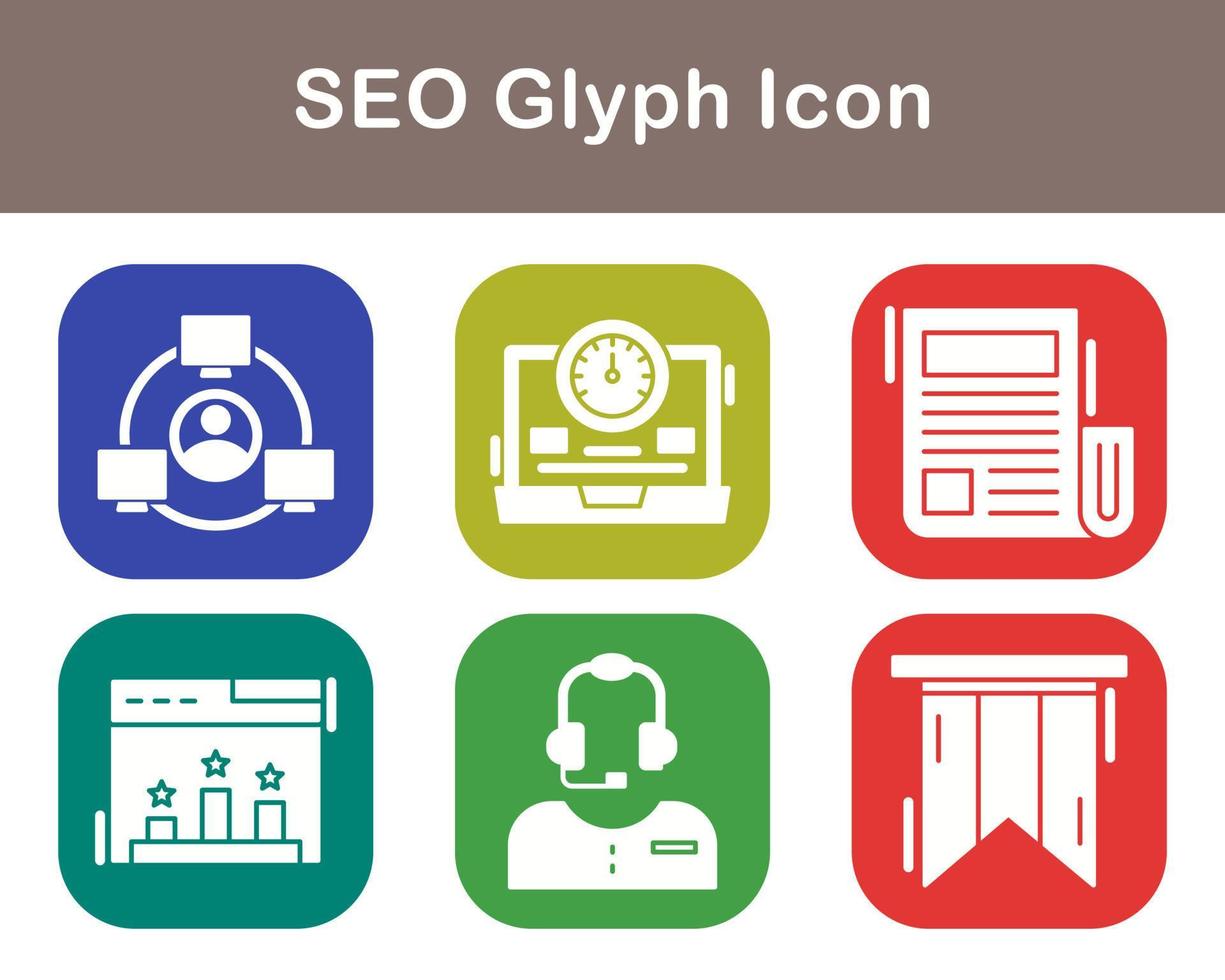 seo vector icono conjunto