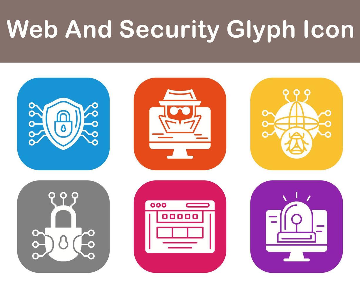 Web And Security Vector Icon Set