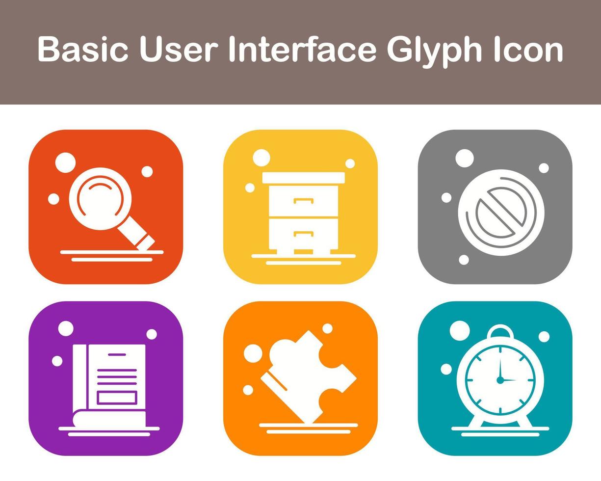 Basic User Interface Vector Icon Set