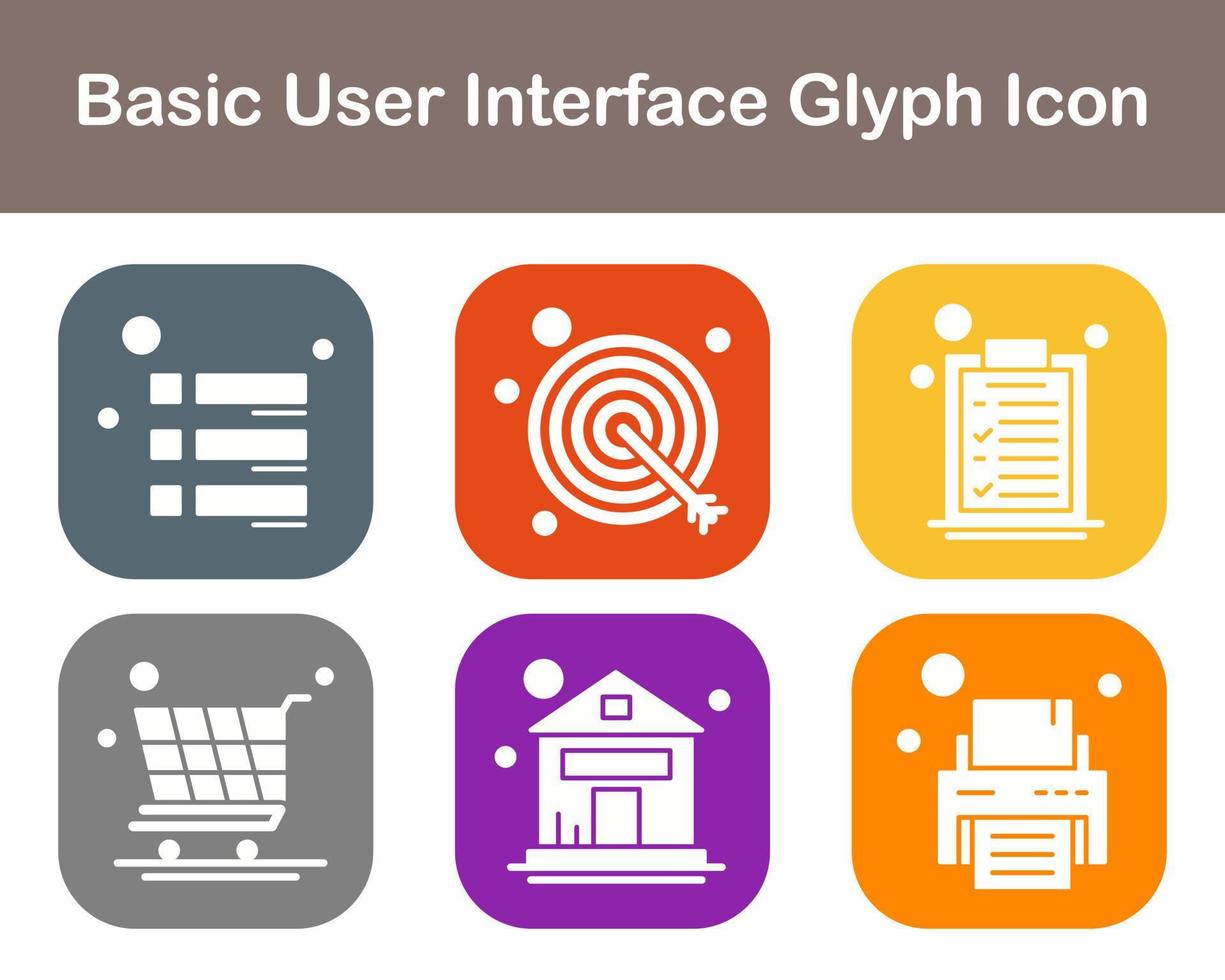 Basic User Interface Vector Icon Set