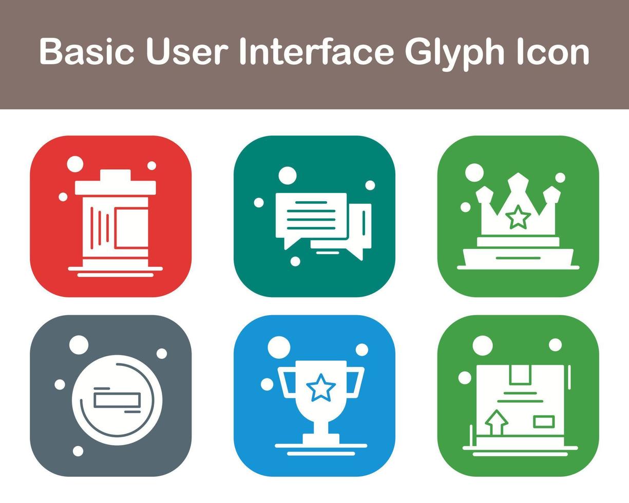 Basic User Interface Vector Icon Set