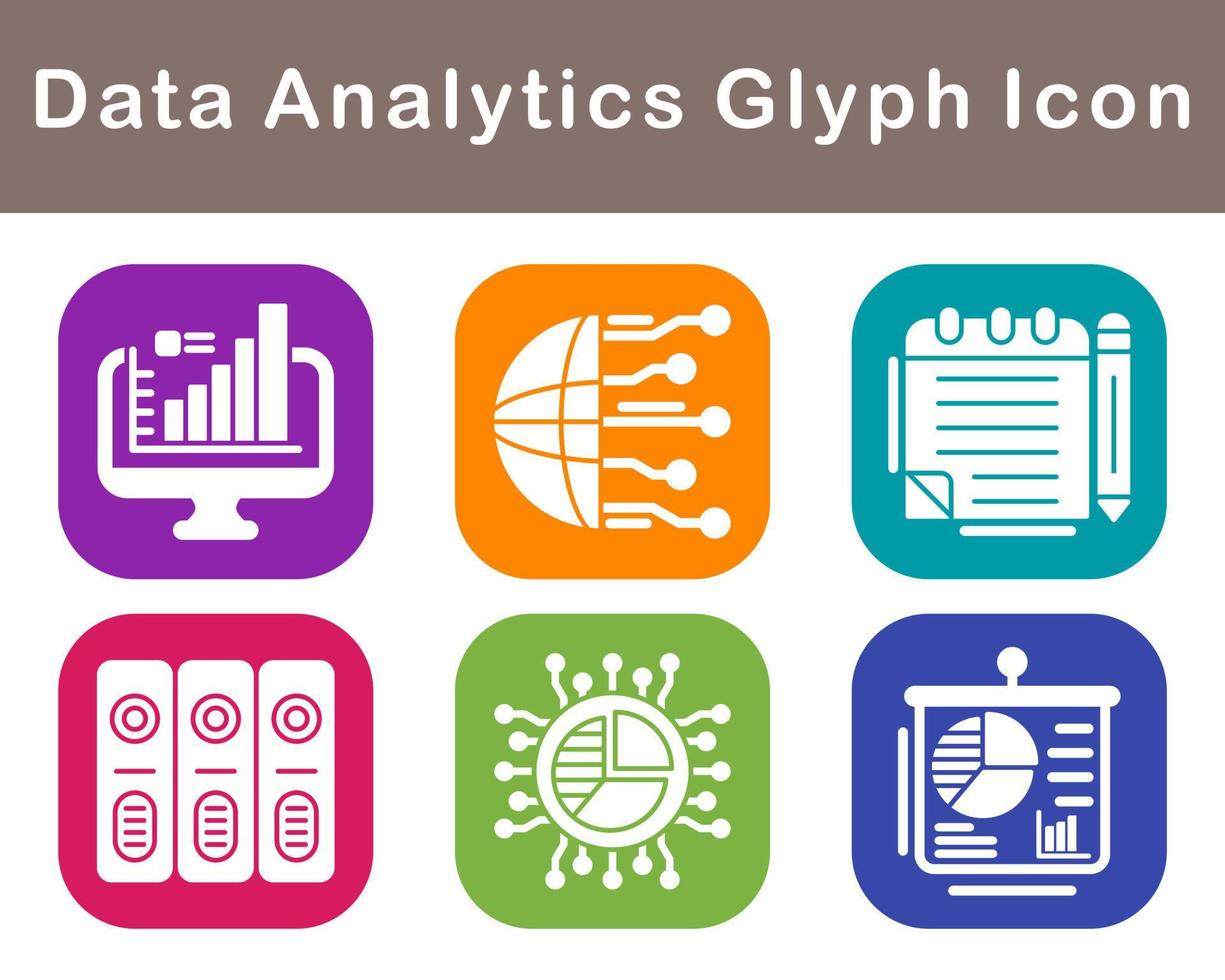 Data Analytics Vector Icon Set