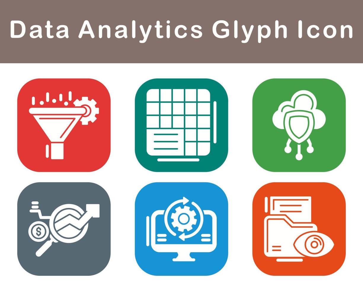 Data Analytics Vector Icon Set