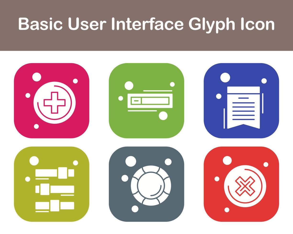 Basic User Interface Vector Icon Set