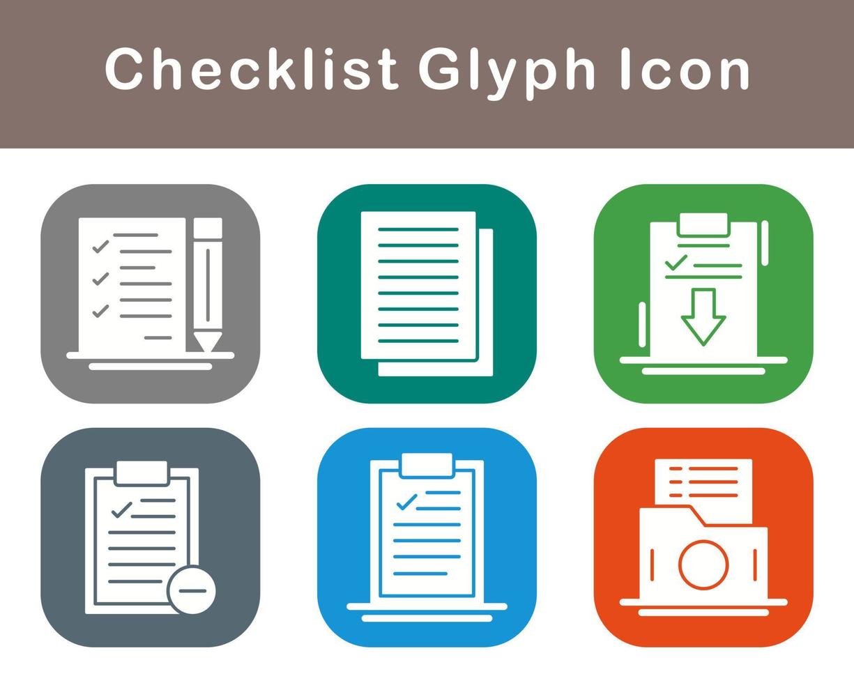 Checklist Vector Icon Set