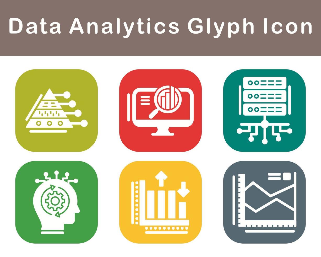 datos analítica vector icono conjunto