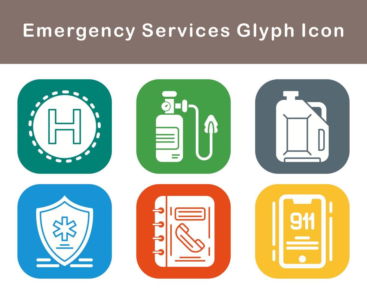 Emergency Services Vector Icon Set