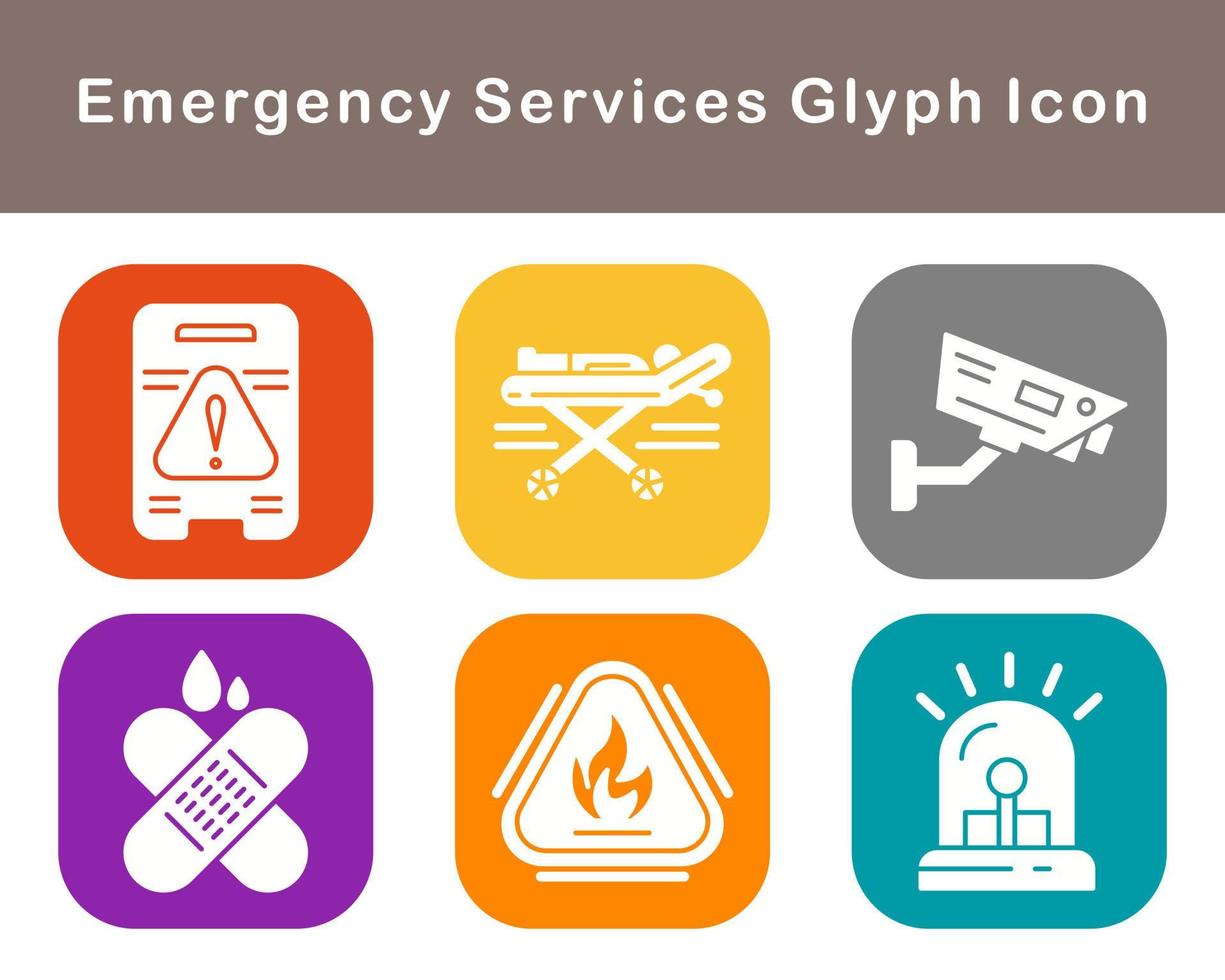 Emergency Services Vector Icon Set