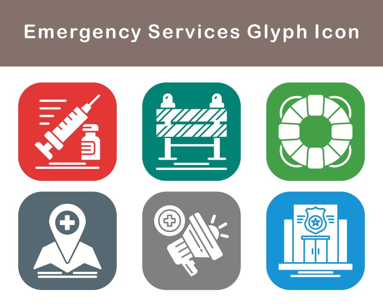 Emergency Services Vector Icon Set