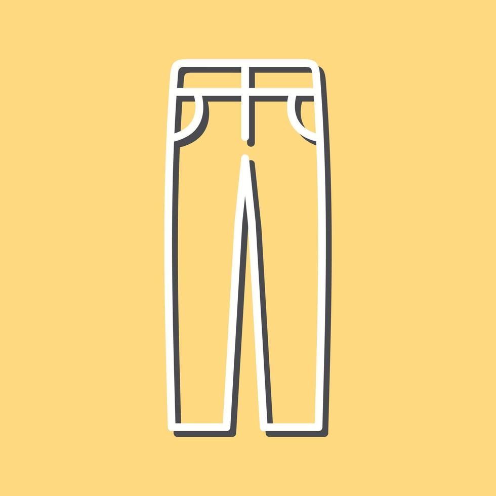 Men's Pants Line Icon vector