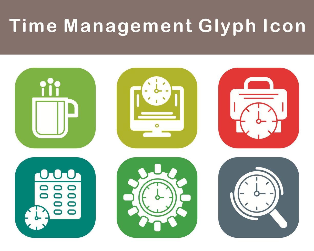 Time Management Vector Icon Set