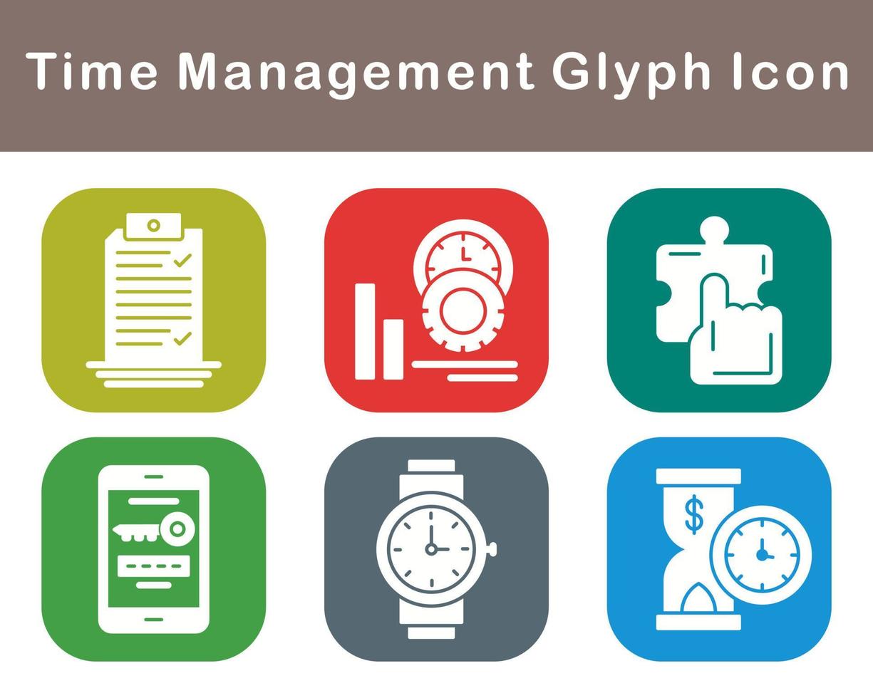 Time Management Vector Icon Set