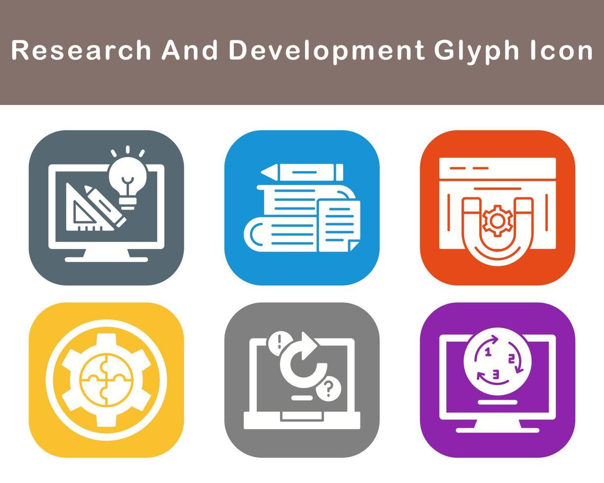 Research And Development Vector Icon Set