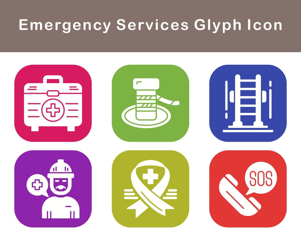 Emergency Services Vector Icon Set