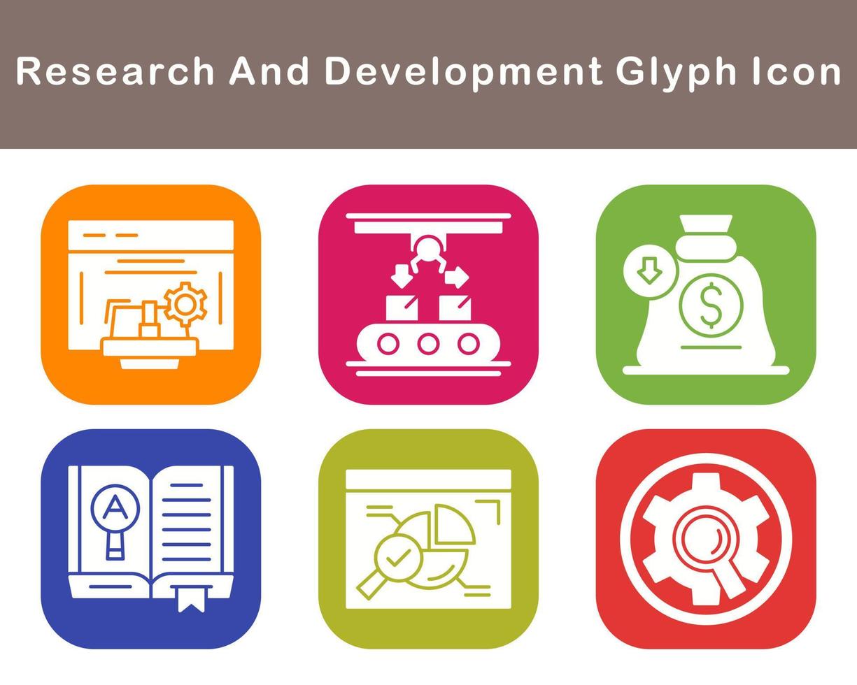 Research And Development Vector Icon Set