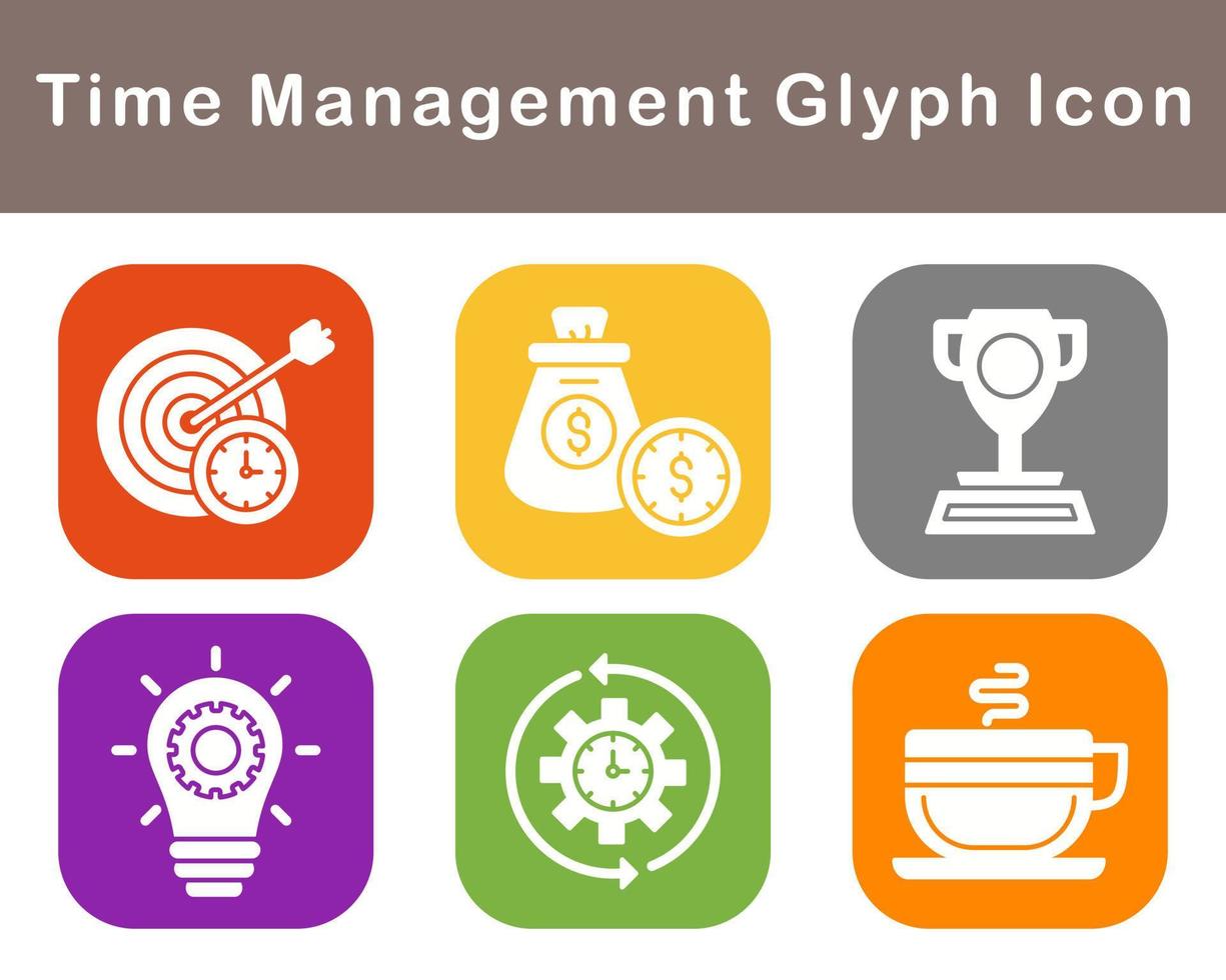 Time Management Vector Icon Set