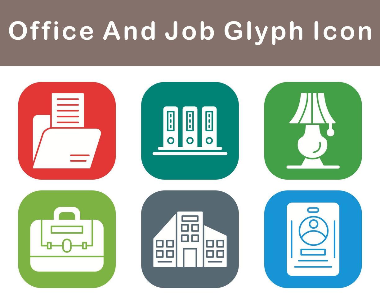 Work Office And Job Vector Icon Set