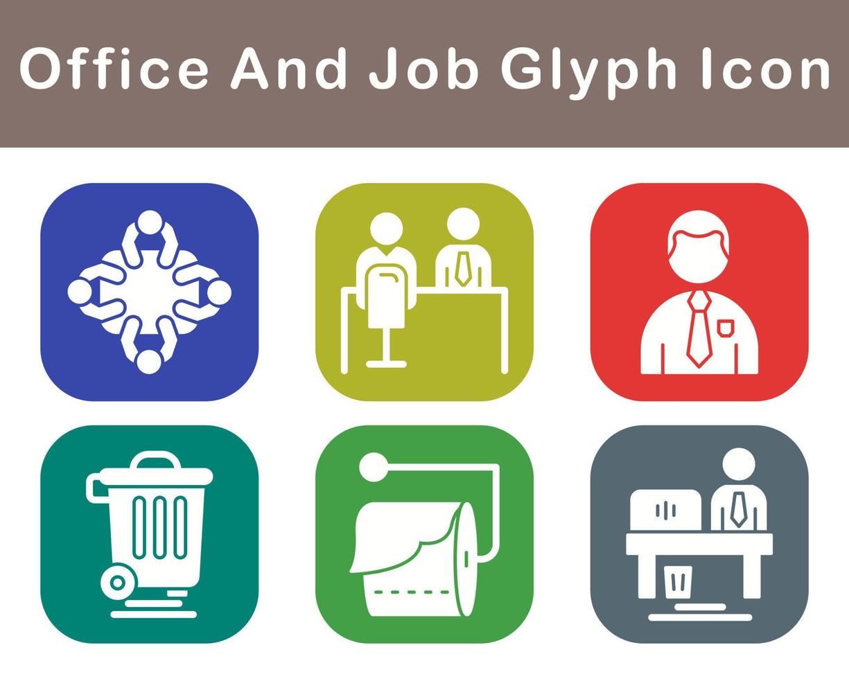 Work Office And Job Vector Icon Set