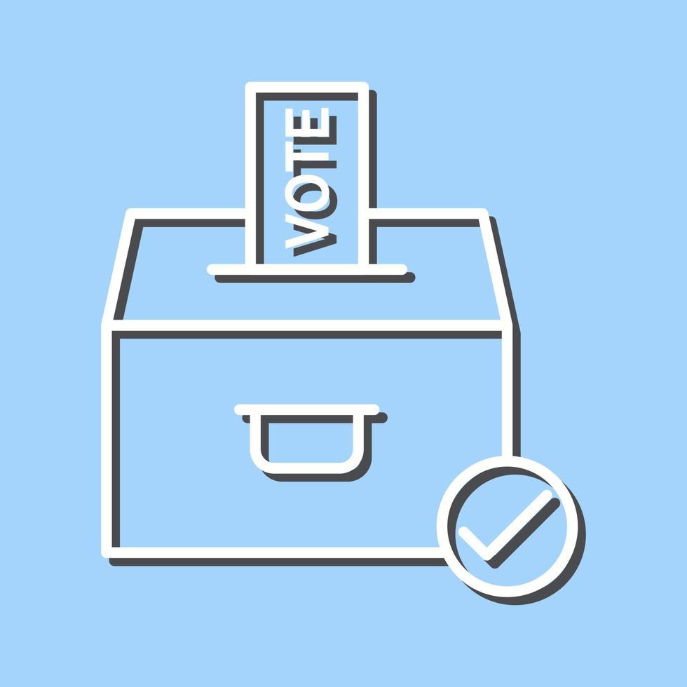 Going to cast vote Line Icon vector