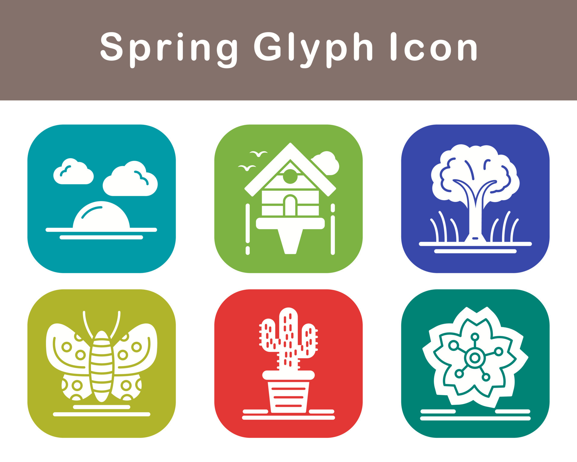 Spring Vector Icon Set 20763083 Vector Art at Vecteezy