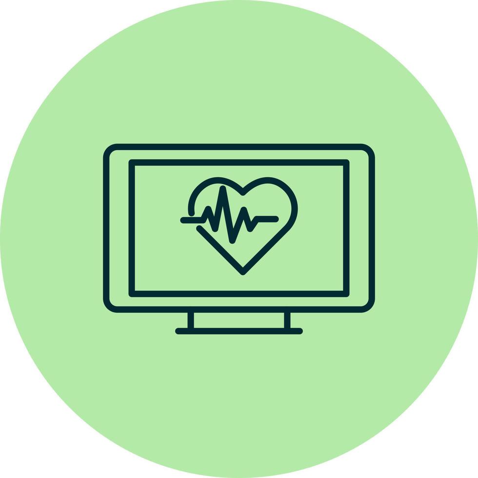 Heart monitoring Vector Icon