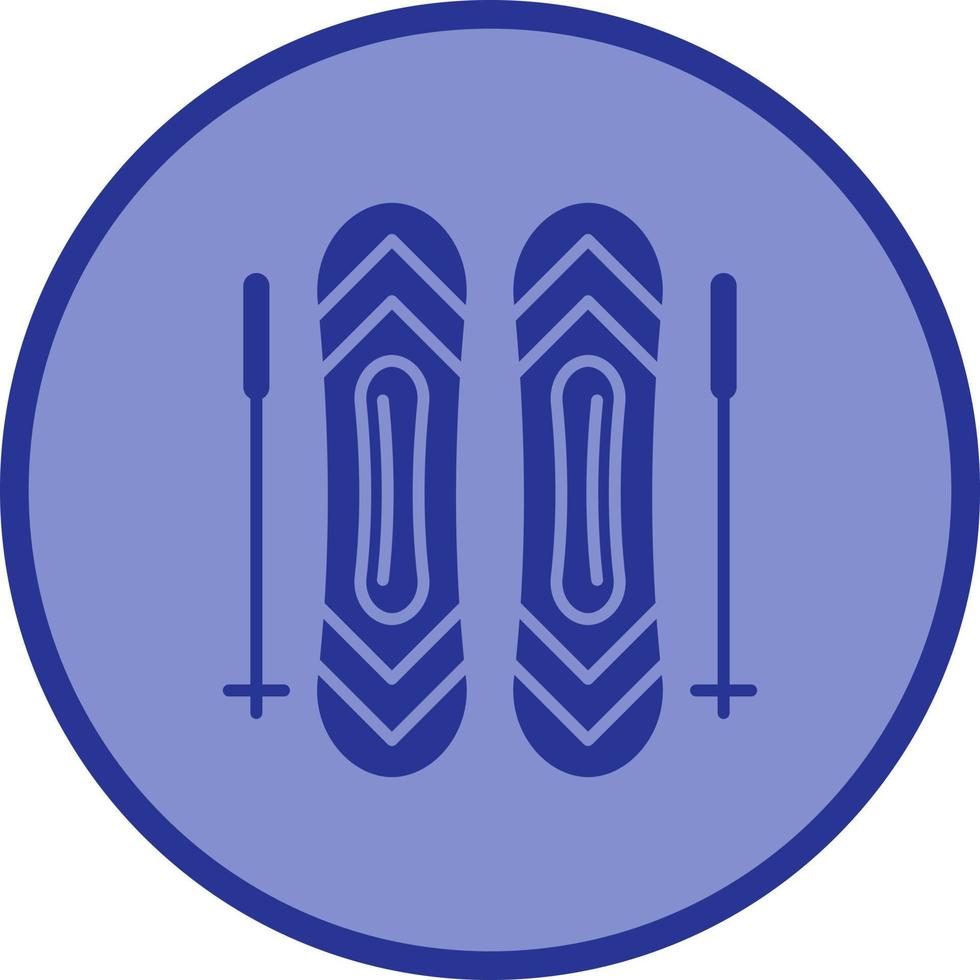 Ski Sticks Vector Icon