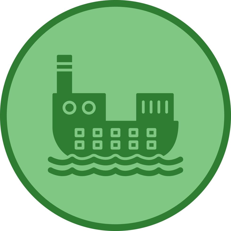 icono de vector de barco de carga