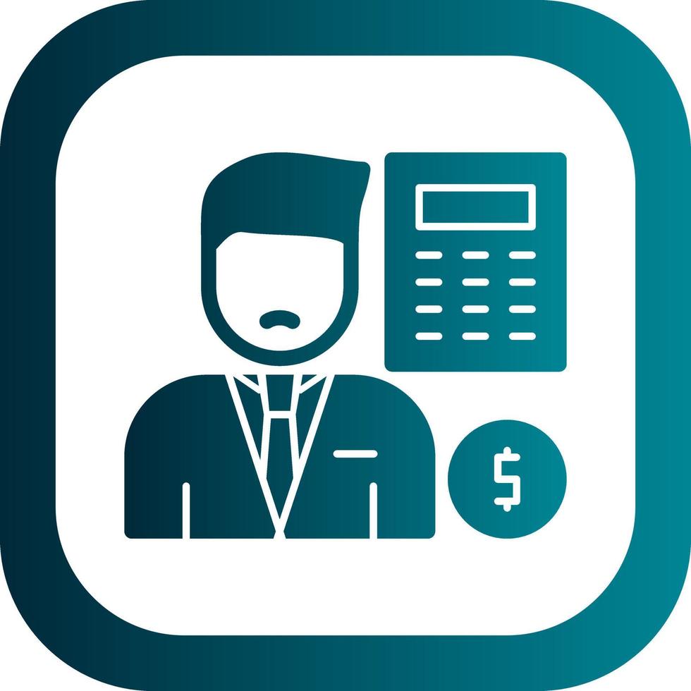 Accountant Vector Icon Design